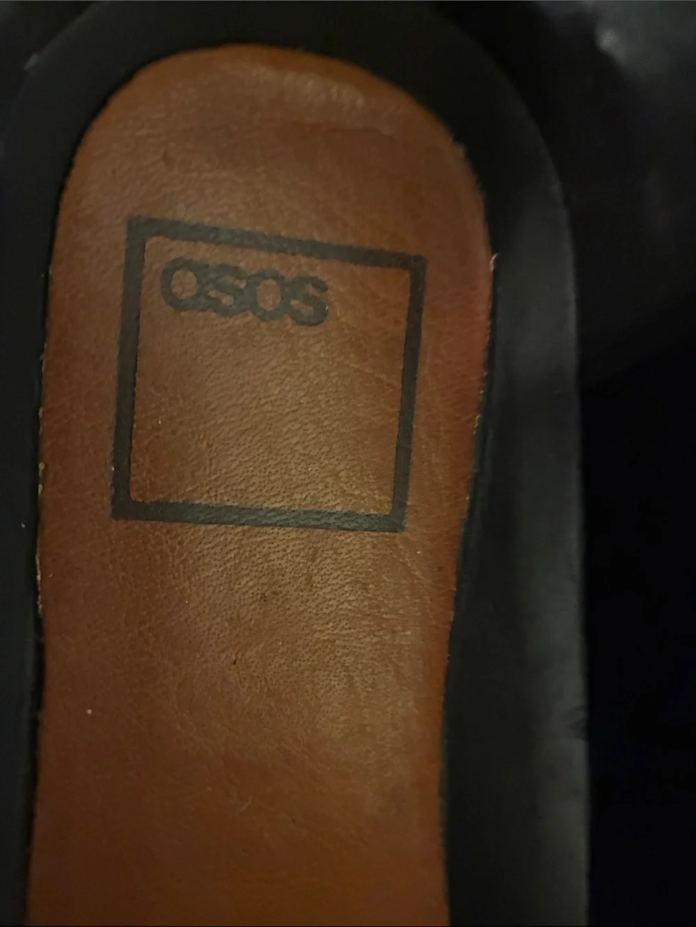 ASOS Men's Black Leather Penny Loafers-Excellent preowned condition